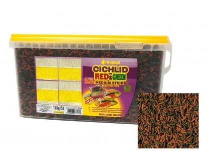 tropical cichlid red green medium sticks
