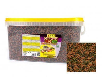 tropical cichlid red green large sticks